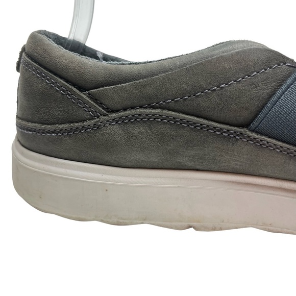 MERRELL TURBULENCE Smokey Gray Genuine Leather Loafers Slip On Casual Shoes sz 9 - Picture 12 of 16